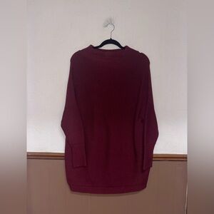 Burgundy Ribbed Sweater